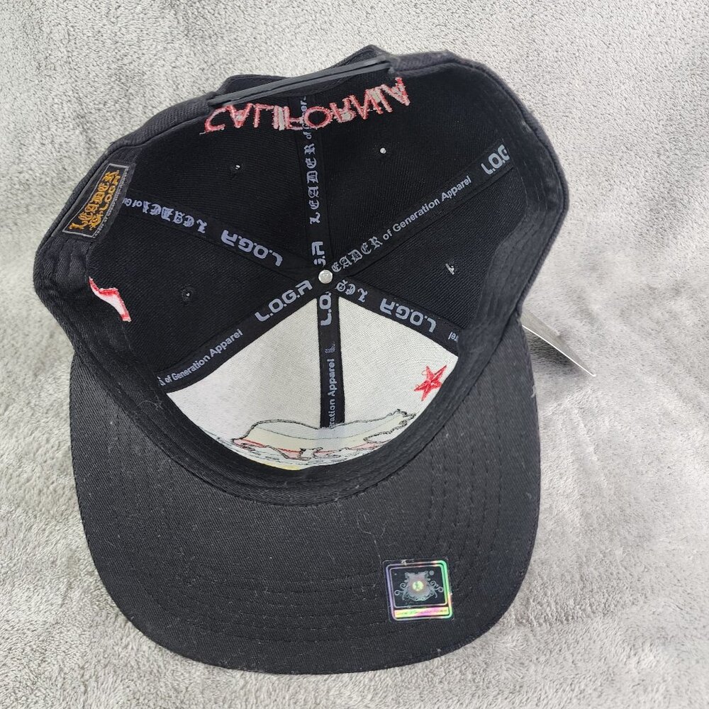 California Republic Snapback Hat California Bear Design Rasta One Size Fits All - Picture 5 of 7